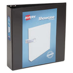 Showcase Economy View Binder with Round Rings, 3 Rings, 2" Capacity, 11 x 8.5, Black-(AVE19700)