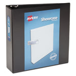 Showcase Economy View Binder with Round Rings, 3 Rings, 3" Capacity, 11 x 8.5, Black-(AVE19750)