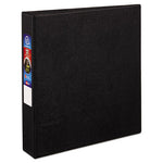 Heavy-Duty Non-View Binder with DuraHinge and One Touch EZD Rings, 3 Rings, 1.5" Capacity, 11 x 8.5, Black-(AVE79985)