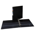 Heavy-Duty Non-View Binder with DuraHinge and One Touch EZD Rings, 3 Rings, 1" Capacity, 11 x 8.5, Black-(AVE79989)