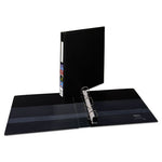 Heavy-Duty Non-View Binder with DuraHinge and One Touch EZD Rings, 3 Rings, 1" Capacity, 11 x 8.5, Black-(AVE79990)