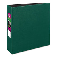 Durable Non-View Binder with DuraHinge and Slant Rings, 3 Rings, 3" Capacity, 11 x 8.5, Green-(AVE27653)