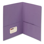 Two-Pocket Folder, Textured Paper, 100-Sheet Capacity, 11 x 8.5, Lavender, 25/Box-(SMD87865)