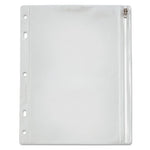 Zippered Ring Binder Pocket, 10.5 x 8, Clear-(OXF68504)