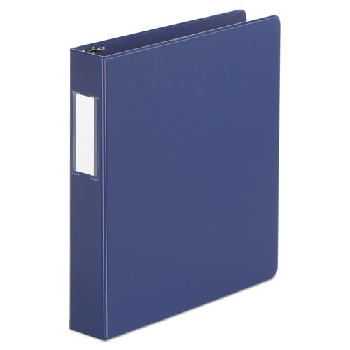 Deluxe Non-View D-Ring Binder with Label Holder, 3 Rings, 1.5" Capacity, 11 x 8.5, Royal Blue-(UNV20775)