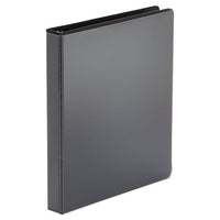 Economy Round Ring View Binder, 3 Rings, 1" Capacity, 11 x 8.5, Black-(UNV20961)