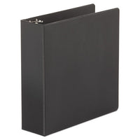 Economy Non-View Round Ring Binder, 3 Rings, 3" Capacity, 11 x 8.5, Black-(UNV30407)