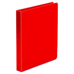 Economy Non-View Round Ring Binder, 3 Rings, 1" Capacity, 11 x 8.5, Red-(UNV31403)