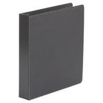 Economy Non-View Round Ring Binder, 3 Rings, 1.5" Capacity, 11 x 8.5, Black-(UNV33401)