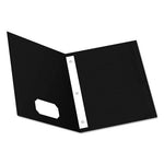 Twin-Pocket Folders with 3 Fasteners, 0.5" Capacity, 11 x 8.5, Black 25/Box-(OXF57706)