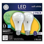 LED Soft White A21 Dimmable Light Bulb, 12 W, 2/Pack-(GEL65943)