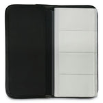 Business Card Holder, Holds 160 3.5 x 2 Cards, 4.75 x 10.13, Vinyl, Black-(UNV26850)