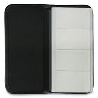 Business Card Holder, Holds 160 3.5 x 2 Cards, 4.75 x 10.13, Vinyl, Black-(UNV26850)