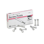 Post Binder Aluminum Screw Posts, 0.19" Diameter, 1" Long, 100/Box-(LEO3706L)