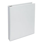 Deluxe Round Ring View Binder, 3 Rings, 1.5" Capacity, 11 x 8.5, White-(UNV20722)