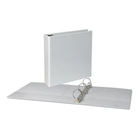 Slant D-Ring View Binder, 3 Rings, 2" Capacity, 11 x 8.5, White, 4/Pack-(UNV20746PK)