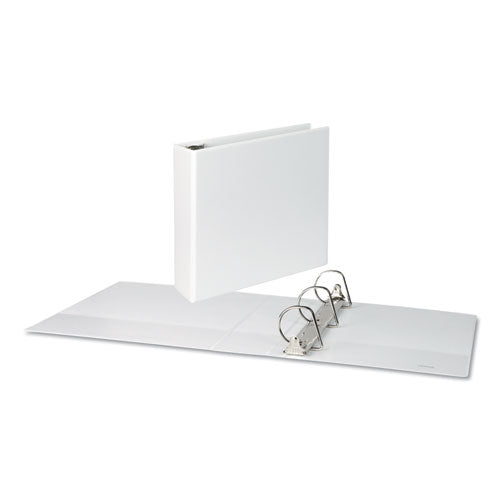 Slant D-Ring View Binder, 3 Rings, 3" Capacity, 11 x 8.5, White-(UNV20748)