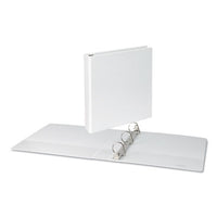 Slant D-Ring View Binder, 3 Rings, 1.5" Capacity, 11 x 8.5, White-(UNV20744)