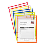 Stitched Shop Ticket Holders, Neon, Assorted 5 Colors, 75", 9 x 12, 10/Pack-(CLI43920)