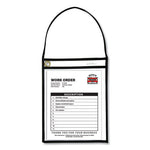 1-Pocket Shop Ticket Holder w/Setrap, Black Stitching, 75-Sheet, 9 x 12, 15/Box-(CLI41922)