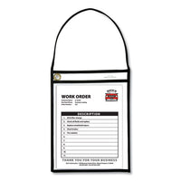 1-Pocket Shop Ticket Holder w/Setrap, Black Stitching, 75-Sheet, 9 x 12, 15/Box-(CLI41922)