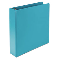 Earths Choice Plant-Based Durable Fashion View Binder, 3 Rings, 2" Capacity, 11 x 8.5, Turquoise, 2/Pack-(SAMU86677)