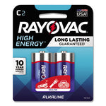 High Energy Premium Alkaline C Batteries, 2/Pack-(RAY8142K)