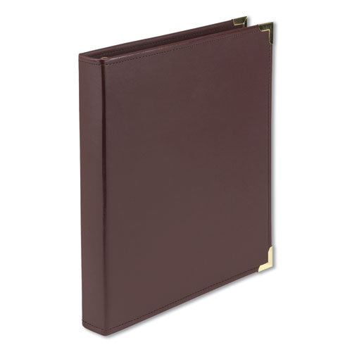 Classic Collection Ring Binder, 3 Rings, 1" Capacity, 11 x 8.5, Burgundy-(SAM15134)