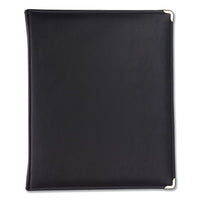 Classic Collection Zipper Ring Binder, 3 Rings, 1.5" Capacity, 11 x 8.5, Black-(SAM15250)