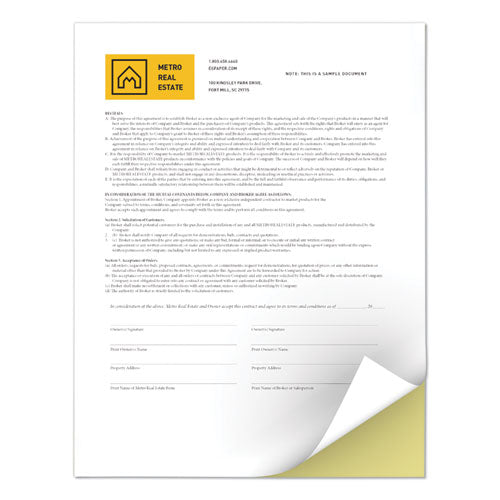 Revolution Digital Carbonless Paper, 2-Part, 8.5 x 11, Canary/White, 5,000/Carton-(XER3R12420)