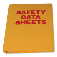 Yellow SDS Binder, 1.5" Capacity, 8.5 x 11, Yellow/Red-(IMP799170)