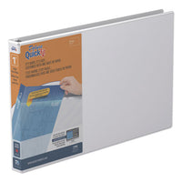 QuickFit Ledger D-Ring View Binder, 3 Rings, 1" Capacity, 11 x 17, White-(STW94010)