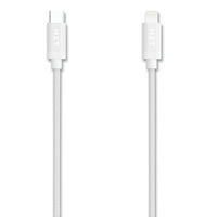 Braided Apple Lightning Cable to USB-C Cable, 6 ft, White-(NXT24411020)