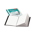 ShowFile Display Book with Custom Cover Pocket, 12 Letter-Size Sleeves, Black-(CRD50132)