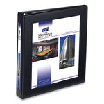 Framed View Heavy-Duty Binders, 3 Rings, 1" Capacity, 11 x 8.5, Black-(AVE68054)