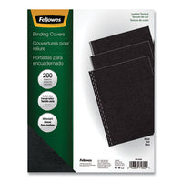 Executive Leather-Like Presentation Cover, Black, 11 x 8.5, Unpunched, 200/Pack-(FEL5229101)