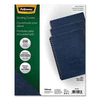 Expressions Classic Grain Texture Presentation Covers for Binding Systems, Navy, 11.25 x 8.75, Unpunched, 200/Pack-(FEL52136)