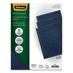 Classic Grain Texture Binding System Covers, 11 x 8.5, Navy, 50/Pack-(FEL52124)