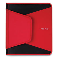 Tech Zipper Binder, 3 Rings, 1.5" Capacity, 11 x 8.5, Red/Black Accents-(ACC72206)