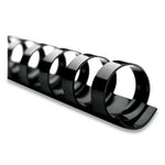 CombBind Standard Spines, 3/8" Diameter, 60 Sheet Capacity, Black, 25/Box-(GBC4090022)