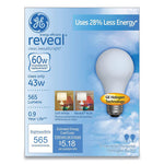 Reveal Energy-Efficient A19 Halogen Light Bulb, 43 W, Soft White, 2/Pack-(GEL63007)