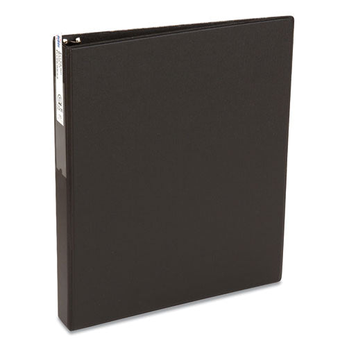 Economy Non-View Binder with Round Rings, 3 Rings, 1" Capacity, 11 x 8.5, Black, (4301)-(AVE04301)