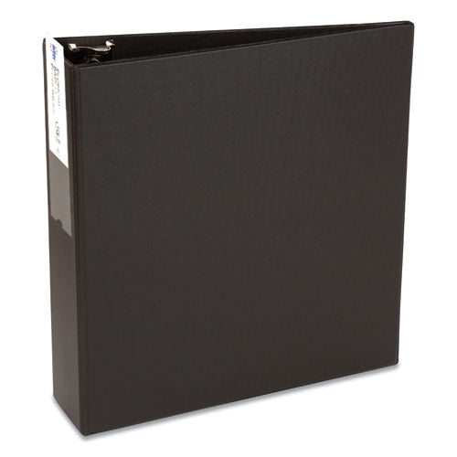 Economy Non-View Binder with Round Rings, 3 Rings, 3" Capacity, 11 x 8.5, Black, (4601)-(AVE04601)