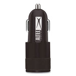 Dual USB Car Charger, Black-(ECAAL9075)