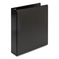 Earths Choice Heavy-Duty Plant-Based Locking D-Ring View Binder, 3 Rings, 1.5" Capacity, 11 x 8.5, Black-(SAM17150)