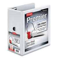 Premier Easy Open ClearVue Locking Slant-D Ring Binder, 3 Rings, 5" Capacity, 11 x 8.5, White-(CRD10350)