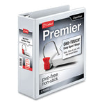 Premier Easy Open ClearVue Locking Slant-D Ring Binder, 3 Rings, 3" Capacity, 11 x 8.5, White-(CRD10330)