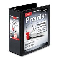 Premier Easy Open ClearVue Locking Slant-D Ring Binder, 3 Rings, 4" Capacity, 11 x 8.5, Black-(CRD10341)