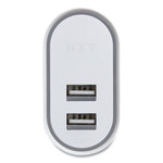 Wall Charger, Two USB-A Ports, White-(NXT24384004)