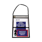 2-Pocket Shop Ticket Holder w/Setrap, Black Stitching, 150-Sheet, 9 x 12, 15/Box-(CLI38912)